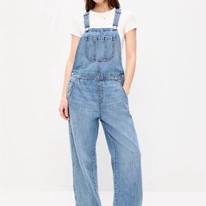 Old Navy Baggy Wide Leg Blue Denim Overalls Jumpsuit size 14 Color: Melvyn